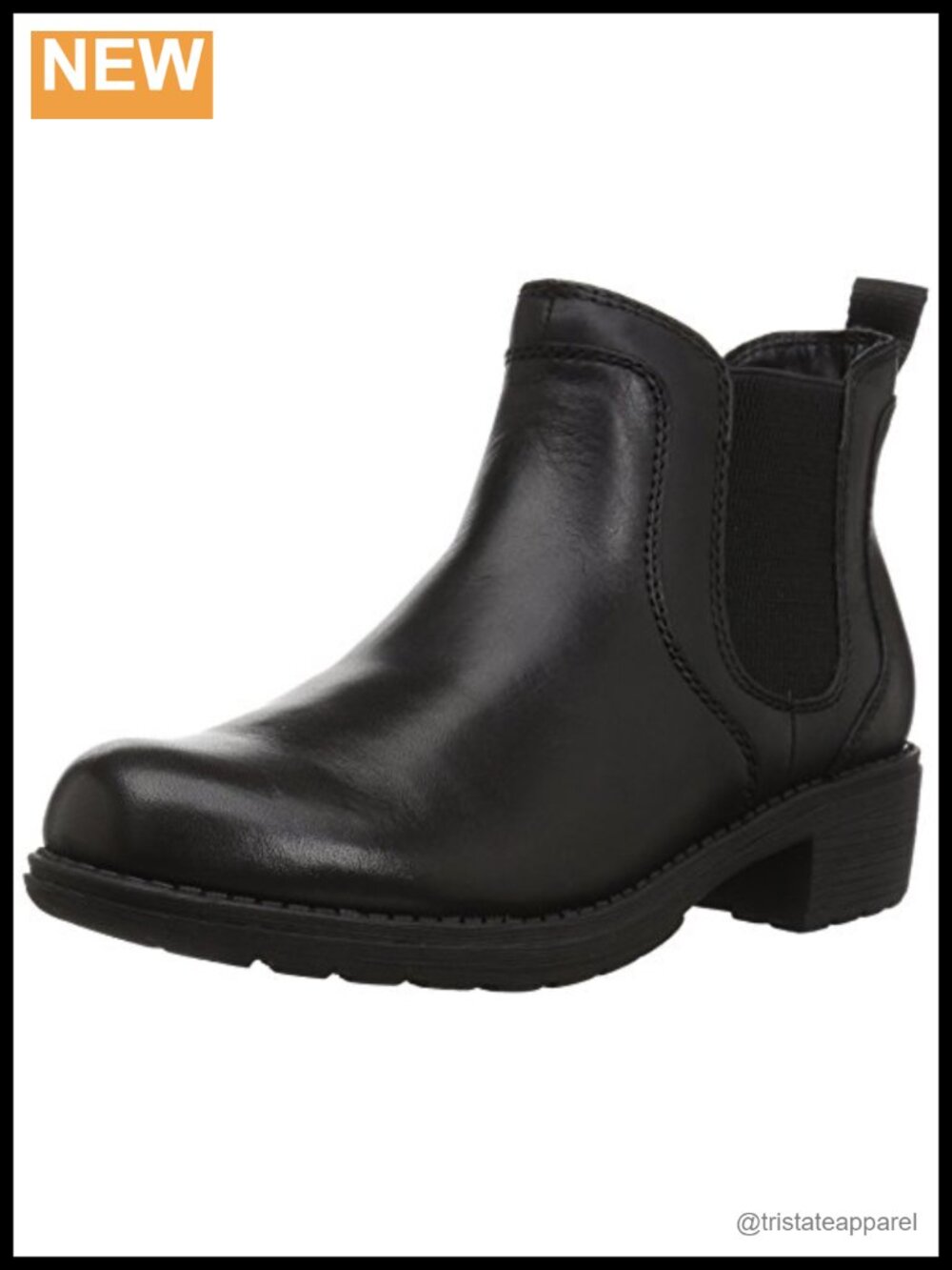 Women's Double Up Chelsea Boot - Leather Ankle Bootie, Pull-On